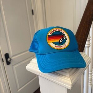 Aviator Nation Bright Blue Cap with Rainbow Patch